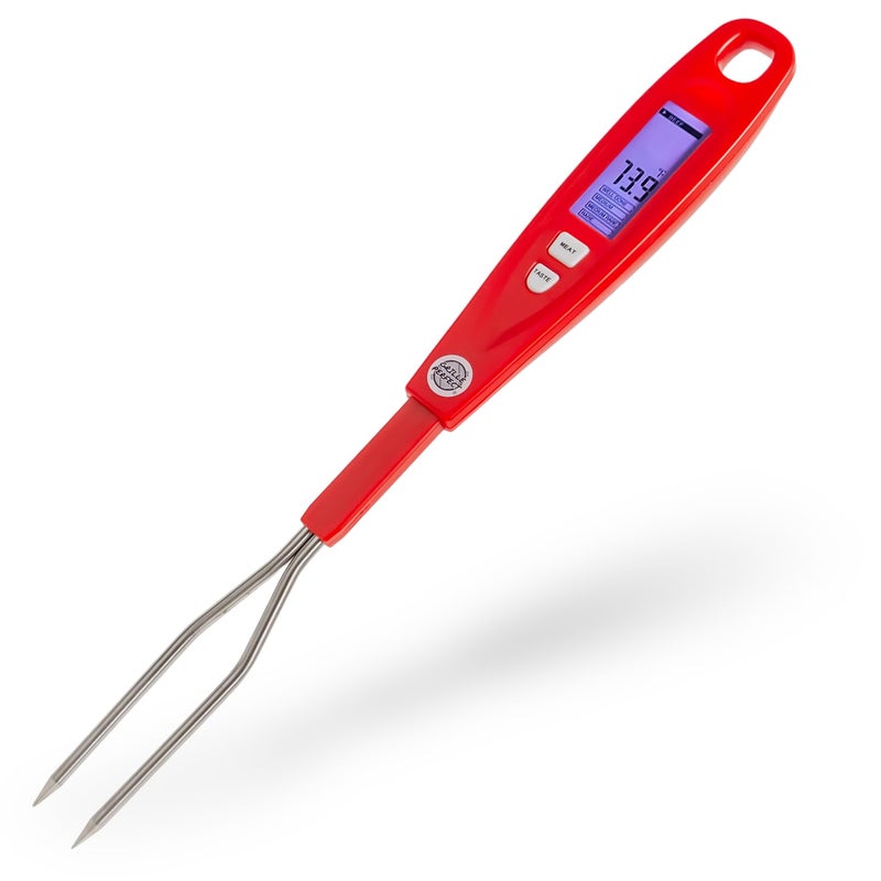 Grille Perfect Digital Meat Thermometer Fork for Grilling & BBQ with Ready Alarm, Pro Temp Points for Quick Accurate Temperature on Steak, Pork, Chicken & Hot Grilled Food on Patio or Outside Kitchen - Image 1